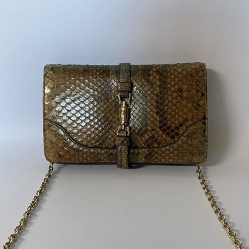 Gucci Python Brown Chain Shoulder Bag