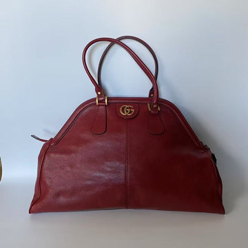 Gucci GG Marmont Red Leather Satchel/Top Handle Bag