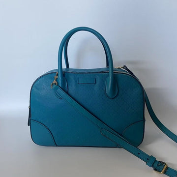 Gucci Small Dome Leather Satchel Bag in Teal