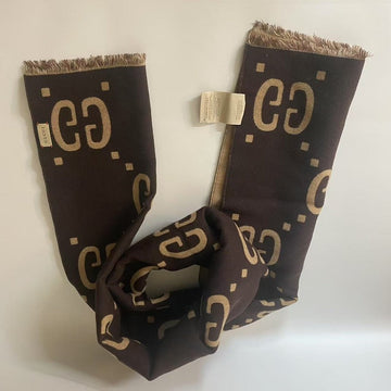 Gucci GG Brown Scarf OS