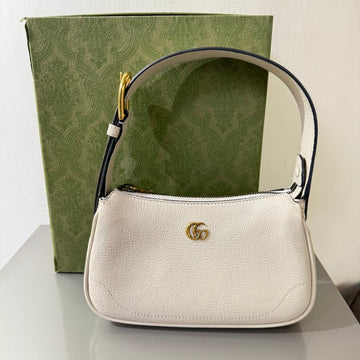 Gucci GG Marmont White Leather Hobo Bag