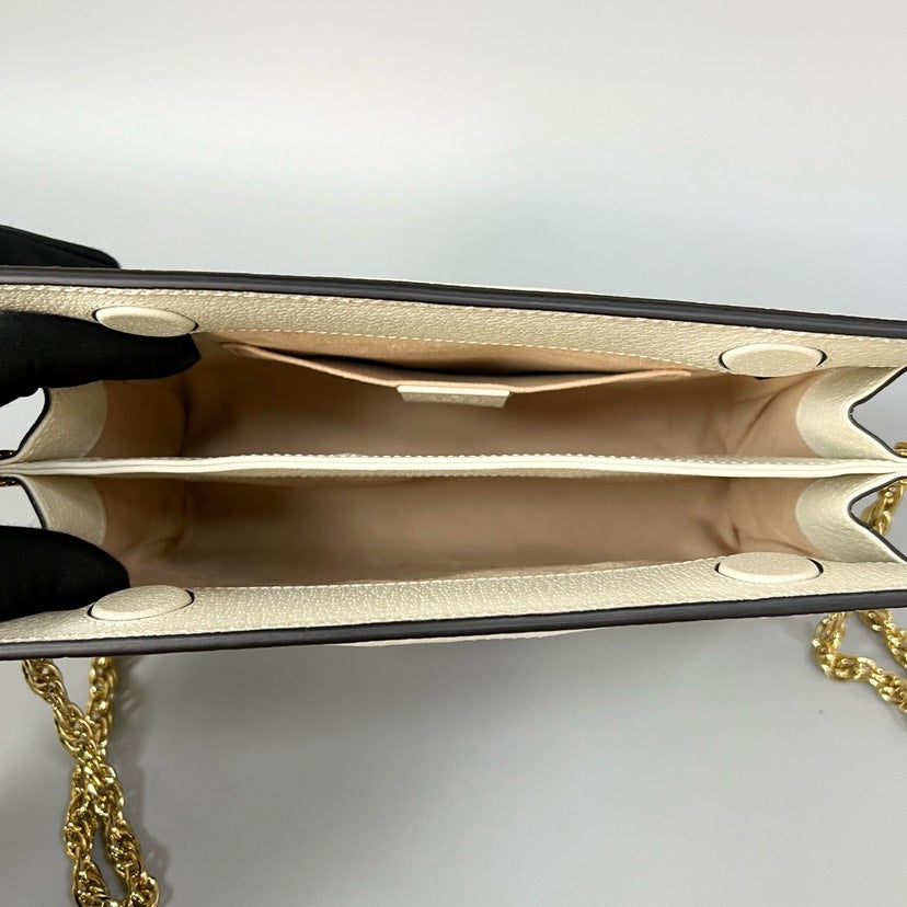 Gucci Ophidia Cream Clutch Bag