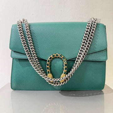 Gucci GG Dionysus Green Leather Chain Bag