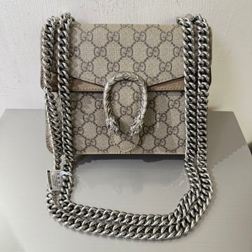Gucci Dionysus GG Supreme Beige Chain Bag Small