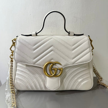 Gucci GG Marmont Ivory Top Handle 2way Bag