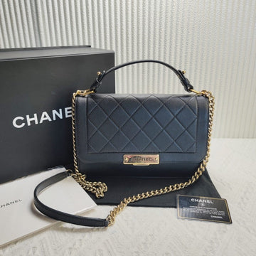 Chanel Quilted Shoulder Bag Black - FULL SET Preloved Chanel bag 11896594