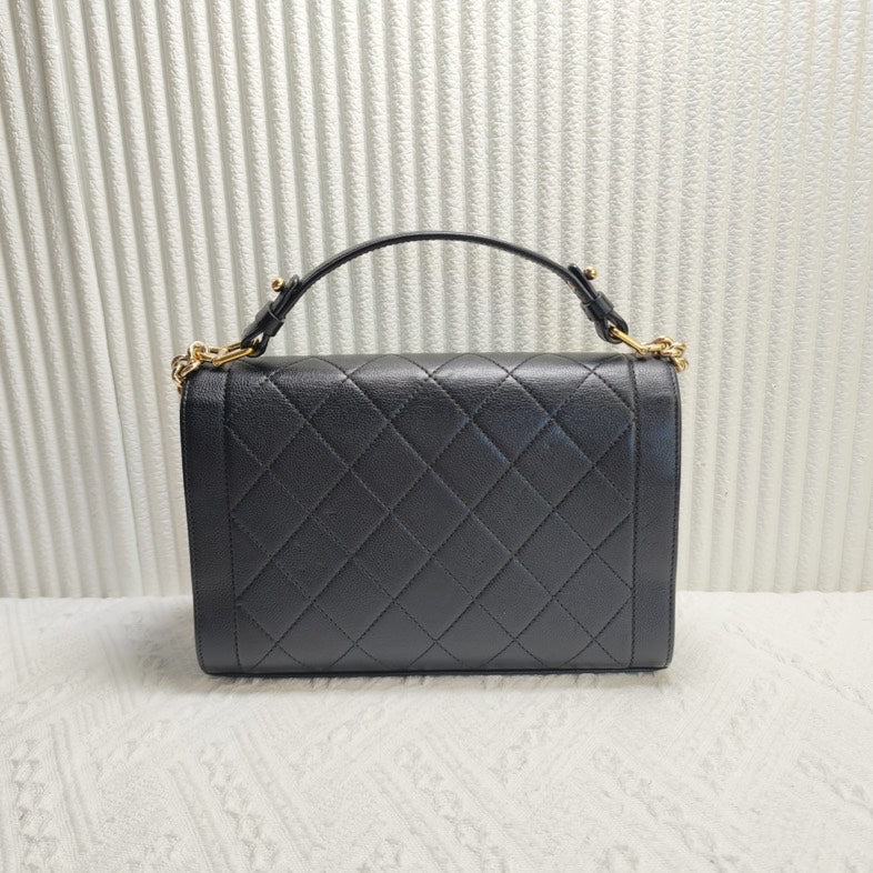 Chanel Quilted Shoulder Bag Black - FULL SET Preloved Chanel bag 11896594