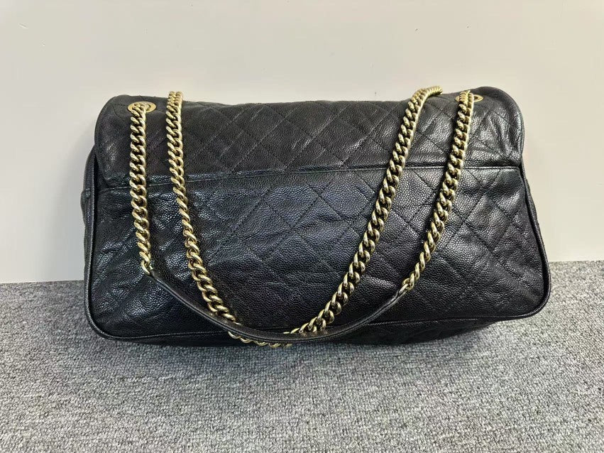 Preloved Chanel Classic Black Quilted Shoulder Bag