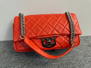 Chanel Red Quilted Shoulder Bag
