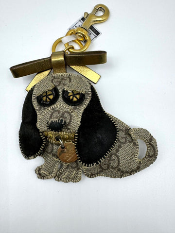 Gucci Puppy Keychain Brown