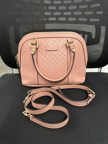 Gucci GG Guccissima Pink Leather Mini Satchel/Top Handle Bag