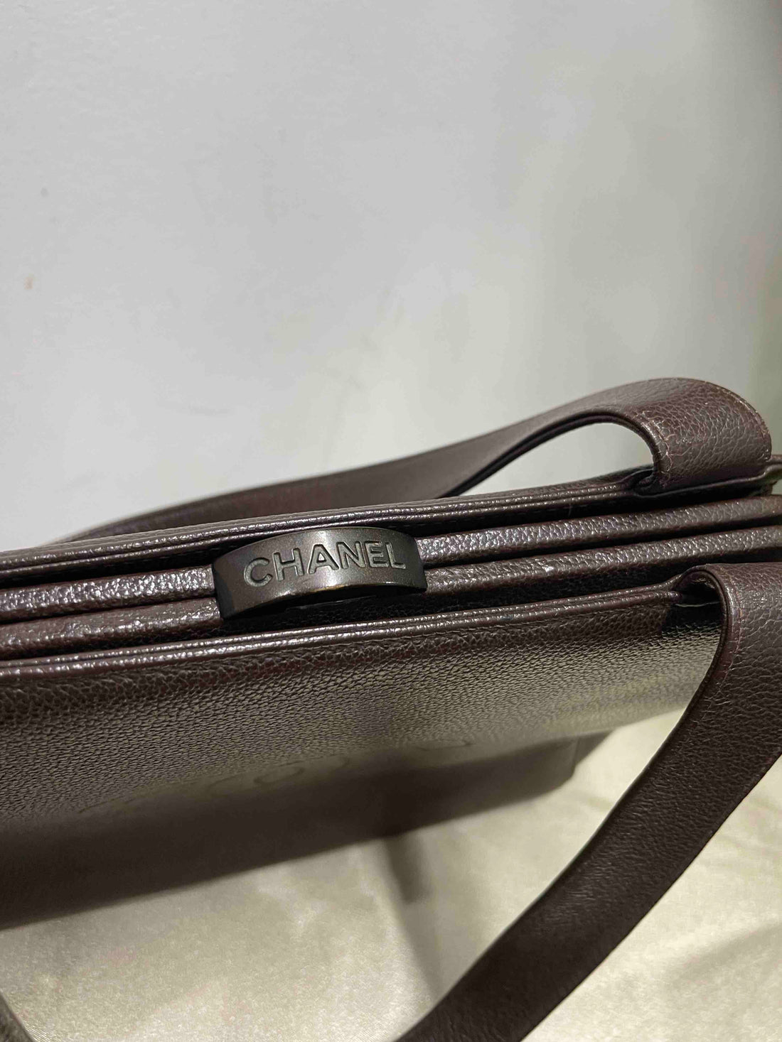 Chanel Vintage Brown Leather Shoulder Bag