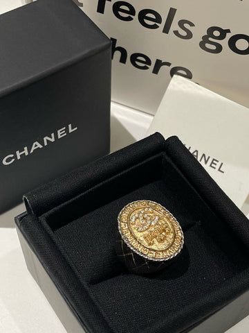 Chanel 21A Gold Ring Size 6