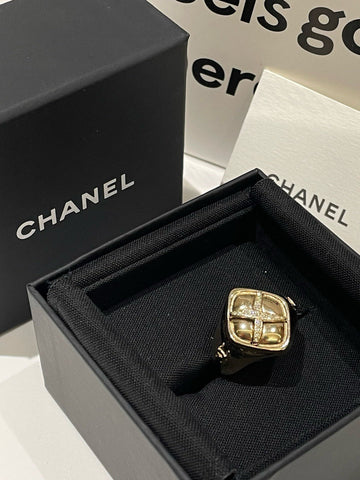 Chanel 21B Gold Statement Ring