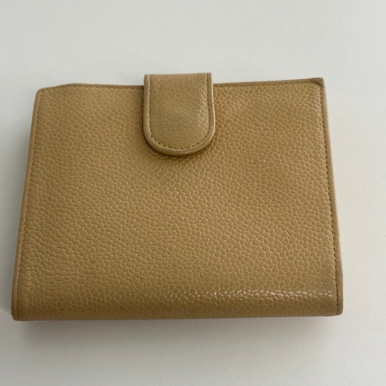 Chanel Wallet 3802 in Beige Leather