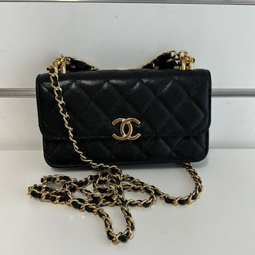 Chanel Classic Black Chain Shoulder Bag 3588