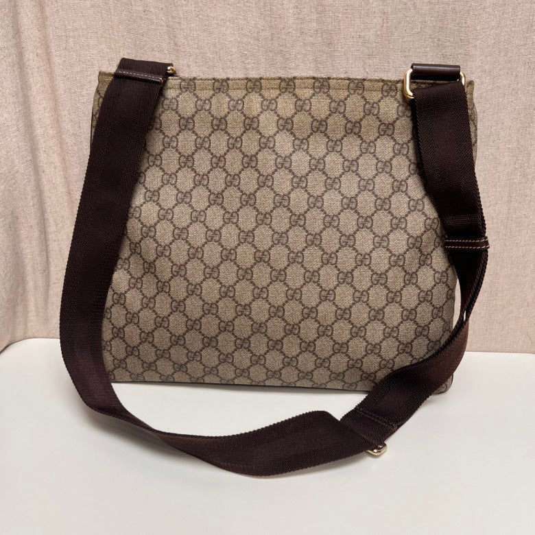Gucci Men's GG Guccissima Tan Canvas Shoulder Bag
