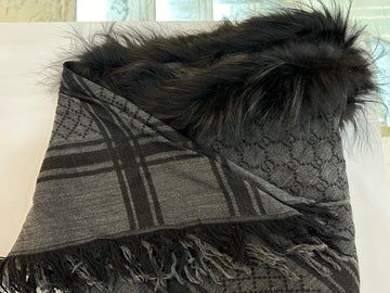 Gucci Preloved Shawl Os Black Shawls