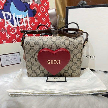Preloved Gucci GG Marmont Medium Brown Leather Shoulder Bag