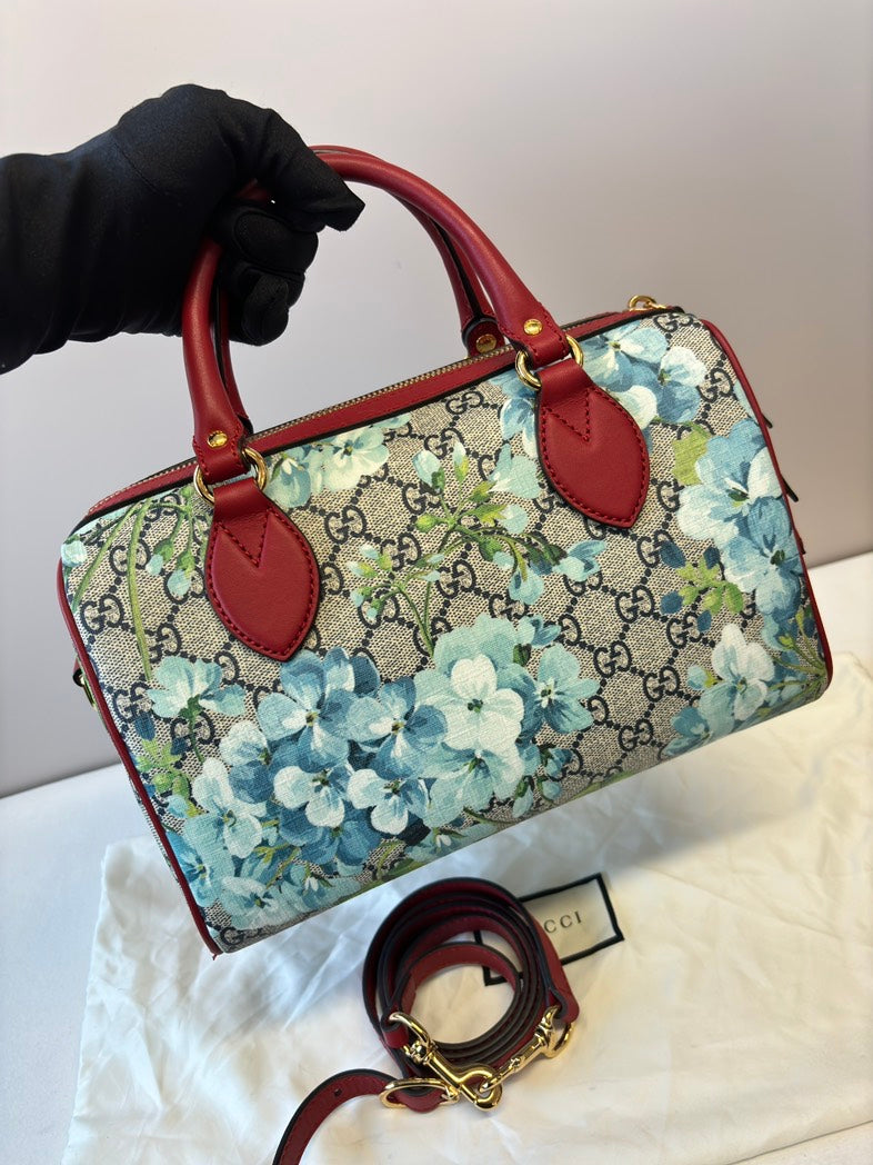 Gucci GG Blooms Top Handle Bag Beige Shoulder Bag