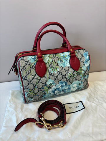 Gucci GG Blooms Top Handle Bag Beige Shoulder Bag