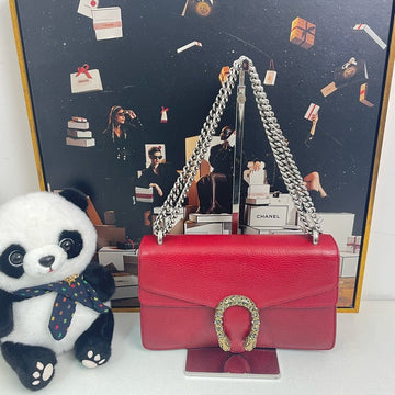 Gucci Dionysus Red Leather Shoulder Bag (12103538)