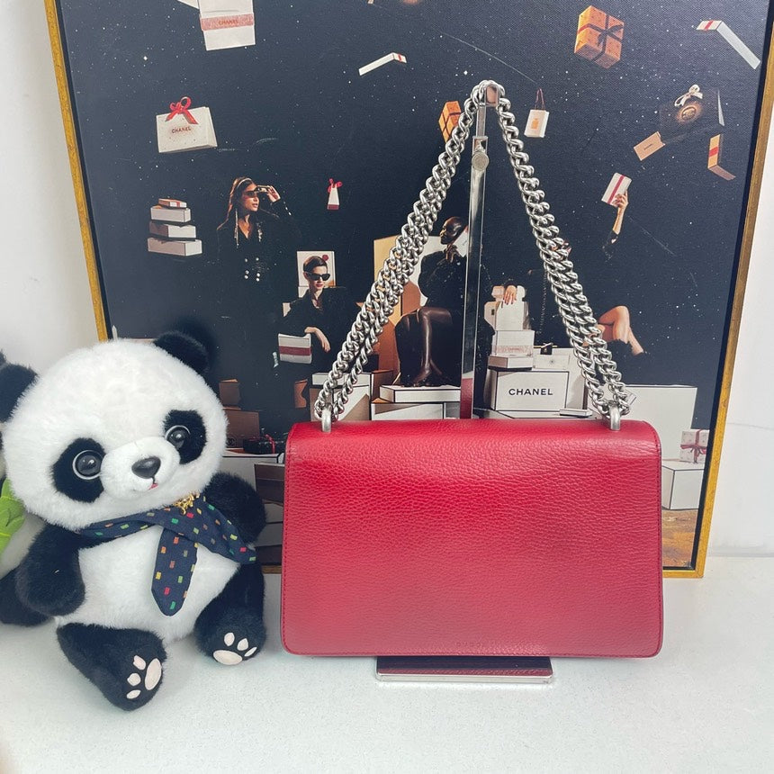 Gucci Dionysus Red Leather Shoulder Bag (12103538)