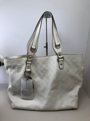 Gucci GG Imprimé White Tote Bag
