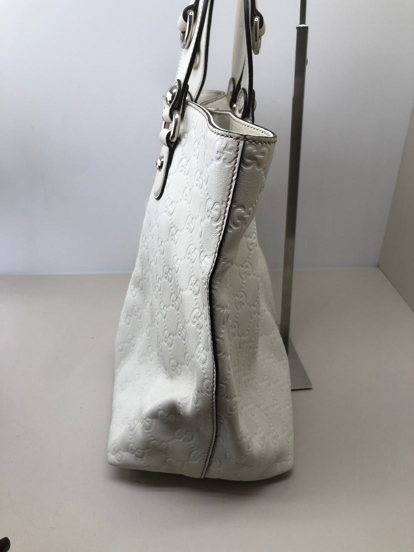 Gucci GG Imprimé White Tote Bag