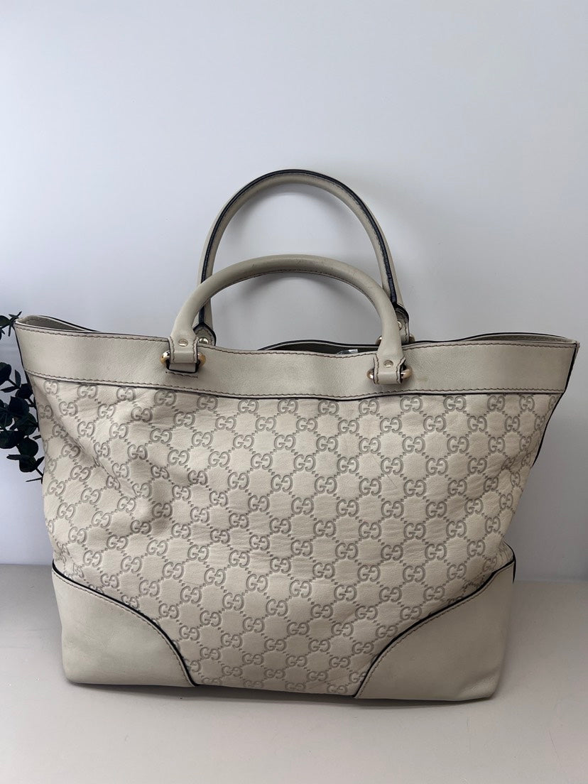 Gucci GG Beige Canvas Tote Bag