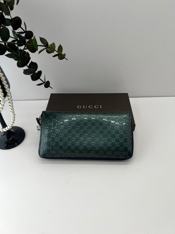Gucci GG Guccissima Green Wallet