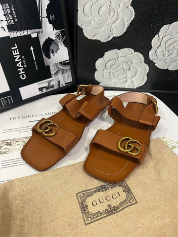 Gucci Brown Sandals Slide Slippers  Size 36 B1567