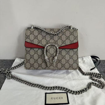 Preloved Gucci Dionysus GG Supreme Canvas Beige and Ebony Shoulder Bag