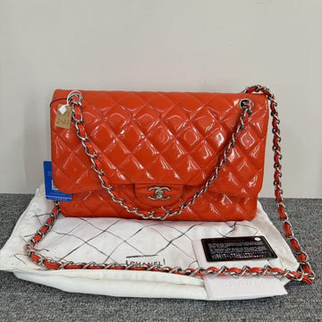 Preloved Chanel Classic Flap CF Bag SJZ2-23 Orange Shoulder Bag