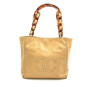 Vintage Chanel Lambskin Tote Bag Beige LB109041