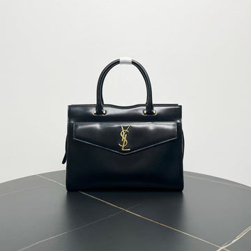 Preloved YSL Muse Two Black Leather Large Tote Bag