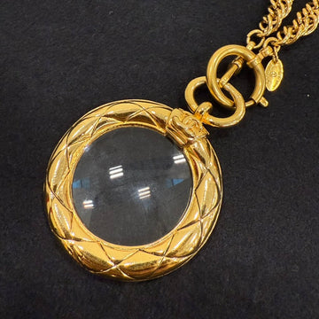 Chanel Vintage Loupe Long Necklace FM0261 Gold Pendant
