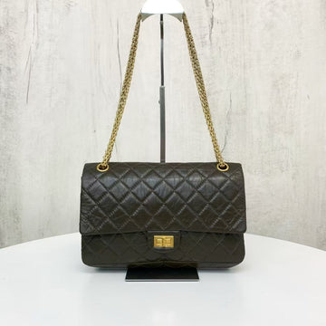 Preloved Chanel 2.55 Quilted Leather Shoulder Bag in Black - 2017-2018