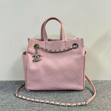 Chanel Two-Way Pink Leather Preloved Bag - Vintage Designer Handbag