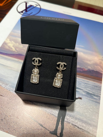 Chanel CC Drop Earrings Gold Earrings