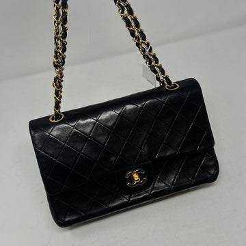 Preloved Chanel CF Black Leather Chain Shoulder Bag AF511