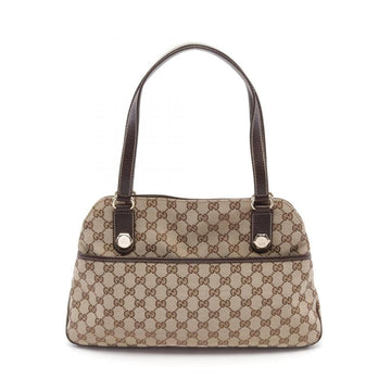 GUCCI GG Canvas Shoulder Bag Beige Dark Brown 964016 - Condition B