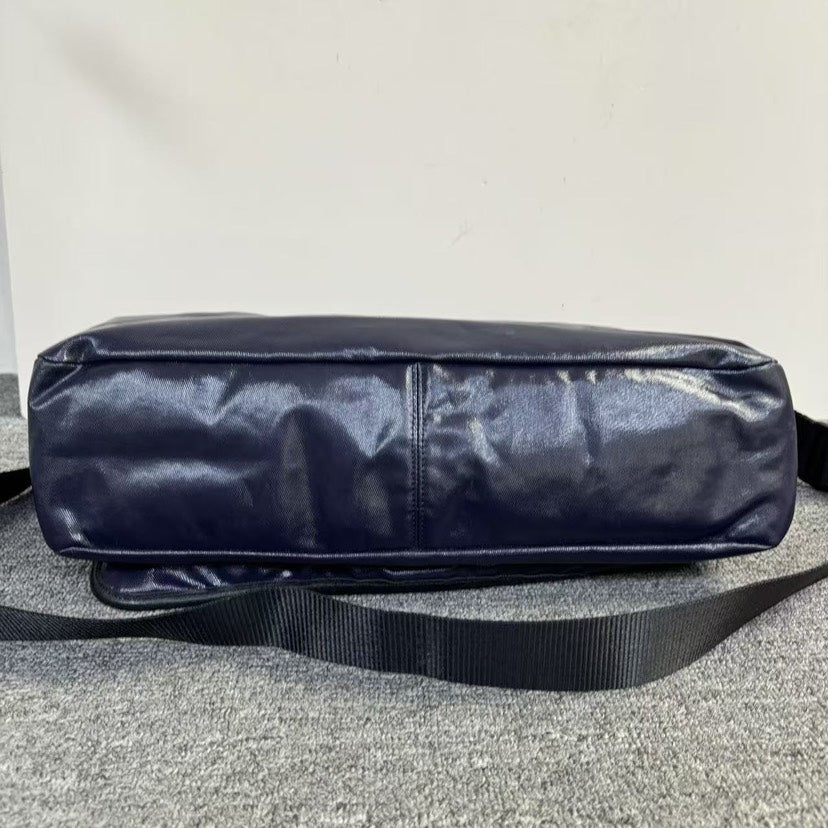 Chanel Vintage Navy Messenger Bag - Preloved Designer Handbag