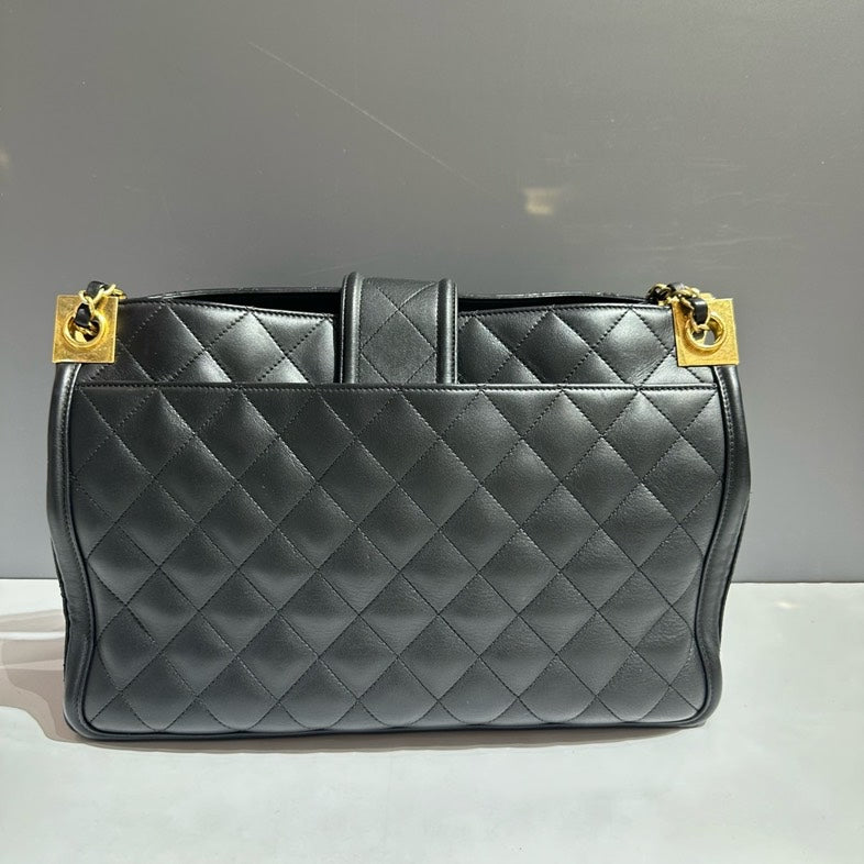 Chanel Quilted Black Tote Bag
