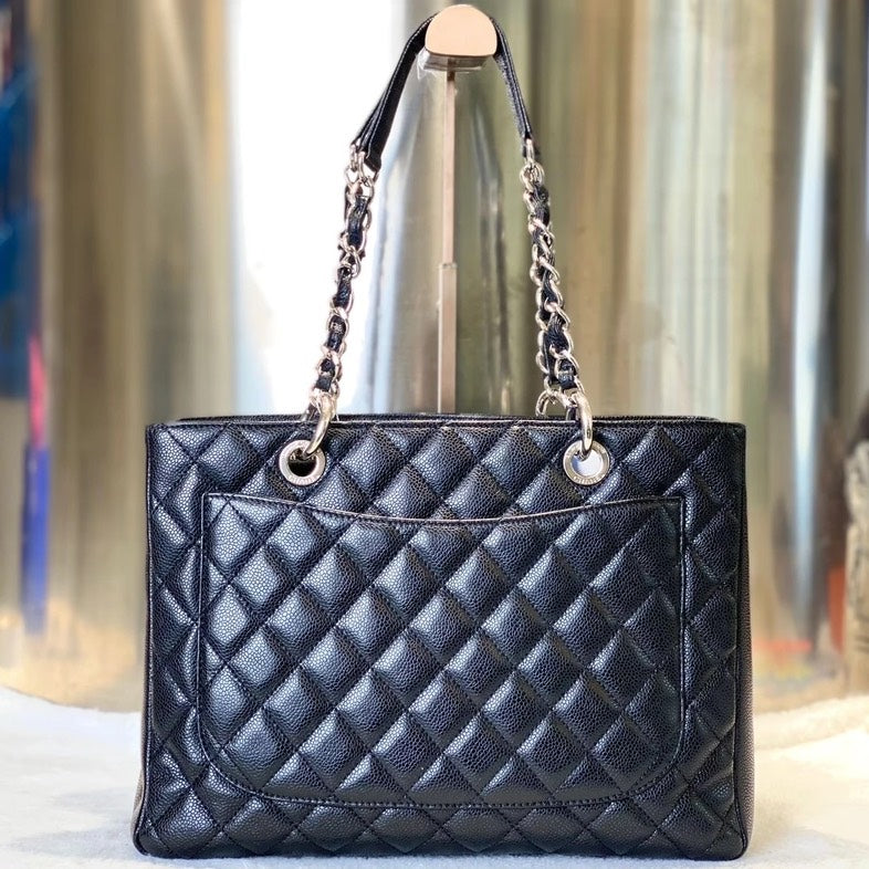 Preloved Chanel GST Tote Black Leather Shoulder Bag 0503