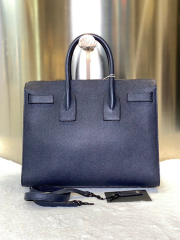 Preloved Saint Laurent Sac De Jour Black Leather Tote Bag