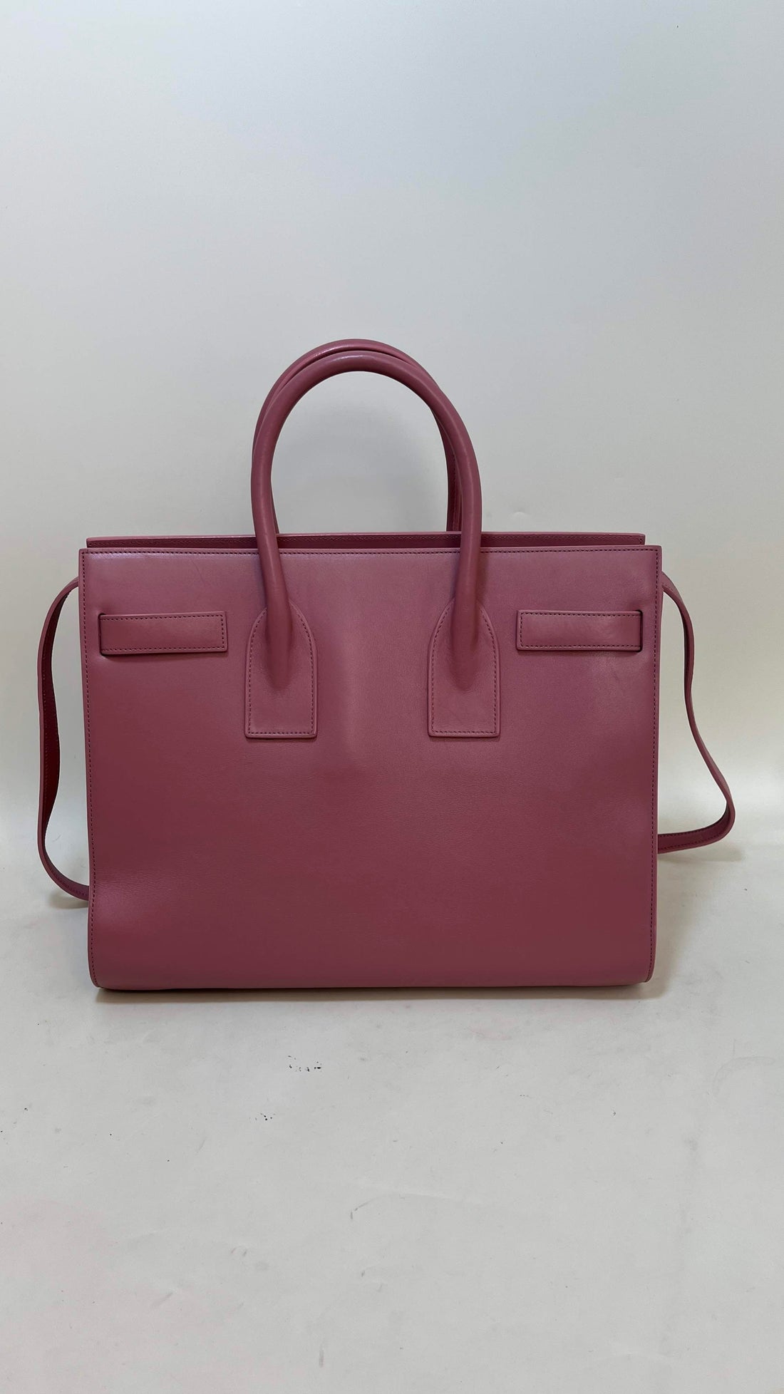 Saint Laurent Classic Sac De Jour Pink Leather Tote Bag