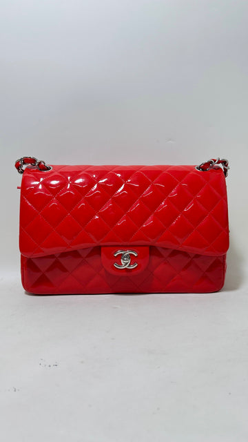 Preloved Chanel Flap Patent Leather Bag in Red - Shoulder Bag