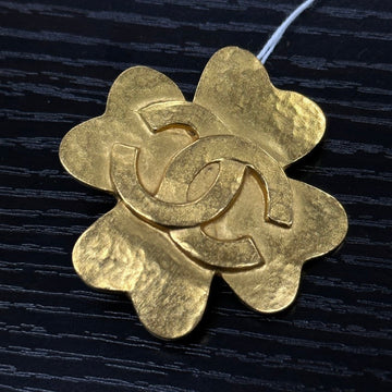 Pre-loved Chanel Camellia Brooch Gold Brooches