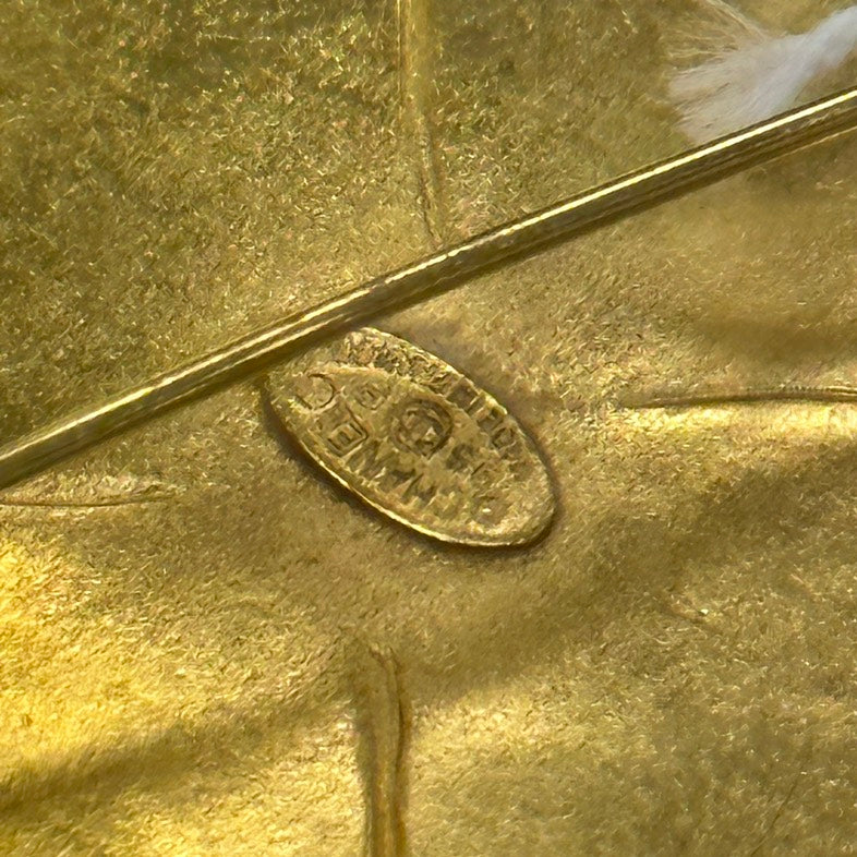 Pre-loved Chanel Camellia Brooch Gold Brooches